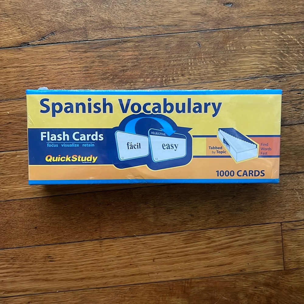 Spanish vocabulary cards